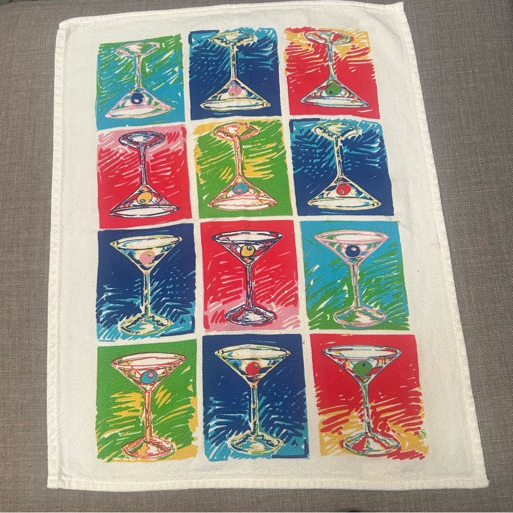 CECIL SAYDAH Multicolor Pop Art Print Kitchen Bar Towel #1001257